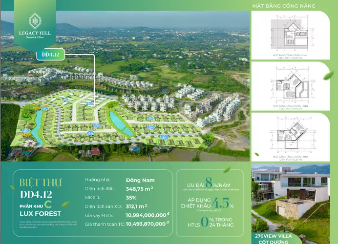 Biệt Thự DD4.12 Phân khu C Lux Forest dự án Legacy Hill Hòa Bình