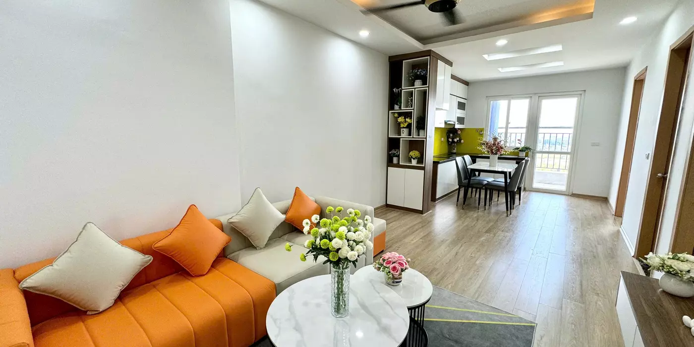 Cần bán nhanh căn hộ 2 ngủ hướng Nam đầy đủ nội thất mới tại  KDT Thanh Hà Cienco 5