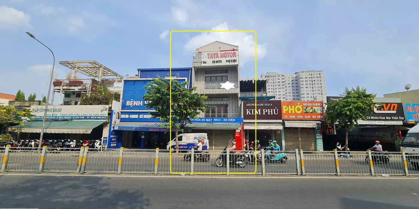 Cho thuê nhà Mặt tiền Lũy Bán Bích 124m2, 3Lầu - GẦN UBND QUẬN TÂN PHÚ