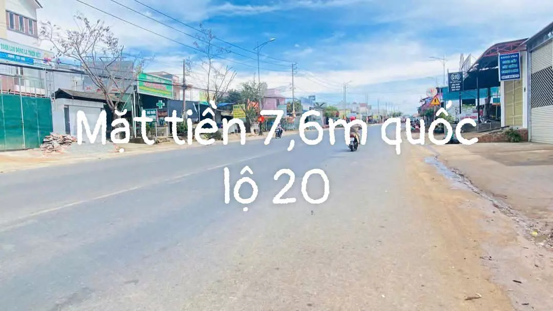 GIÁ NGỘP BÁN 165,7 M2 ĐẤT MẶT TIỀN QUỐC LỘ 20 GẦN SÂN BAY LIÊN KHƯƠNG THỊ TRẤN LIÊN NGHĨA ĐỨC