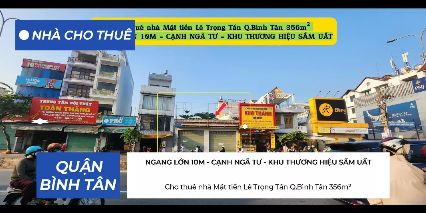 Cho thuê nhà Mặt tiền Phạm Đăng Giảng Q.Bình Tân 270m² - NGANG 9M - NGAY CHỢ