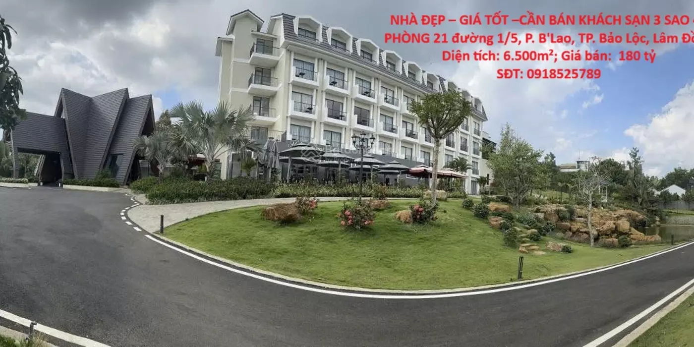 NHÀ ĐẸP – GIÁ TỐT –CẦN BÁN KHÁCH SẠN 3 SAO 40 PHÒNG 21 đường 1/5, P. B'Lao, TP. Bảo Lộc, Lâm Đồng