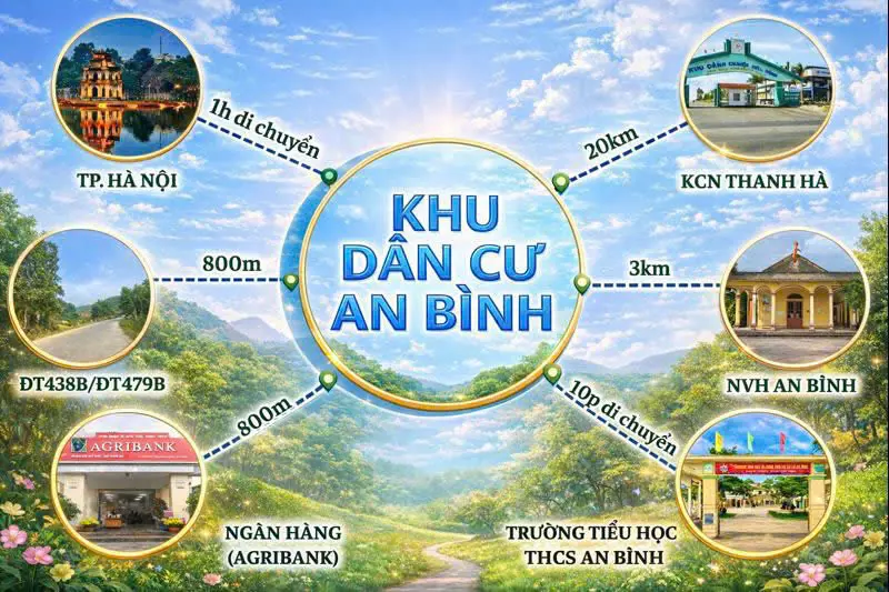 CHỈ TỪ 2XX TRIỆU – SỞ HỮU NGAY ĐẤT SỔ ĐỎ RIÊNG TẠI TRUNG TÂM AN BÌNH – LẠC THỦY