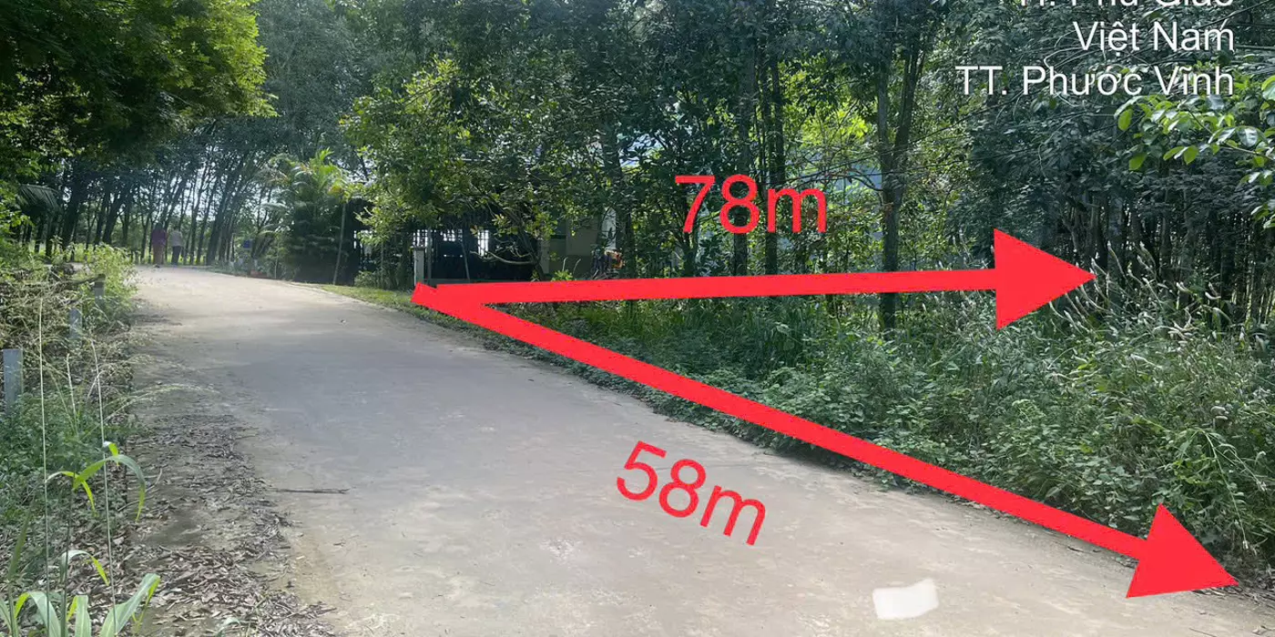ĐẤT PHƯỚC VĨNH PHÚ GIÁO, NGÂN HÀNG THANH LÝ ĐẤT SẴN THỔ, DT 3553.7M2, NGANG 58M, Ô TÔ TIẾP CẬN