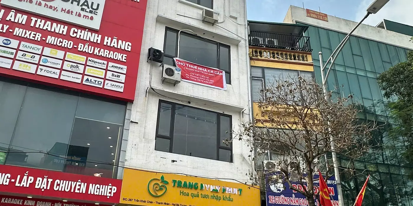 CHO THUÊ NHÀ MẶT PHỐ KINH DOANH ĐẸP TRẦN KHÁT CHÂN , KHU VỰC CẦU VƯỢT TKC , KIM NGƯU,HÀ NỘI