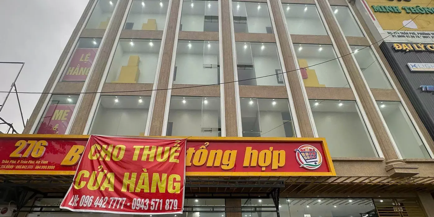 CHO THUÊ MẶT BẰNG “VÀNG” 276 TRẦN PHÚ, PHƯỜNG TRẦN PHÚ, TP HÀ TĨNH – KHÔNG PHÍ SANG NHƯỢNG
