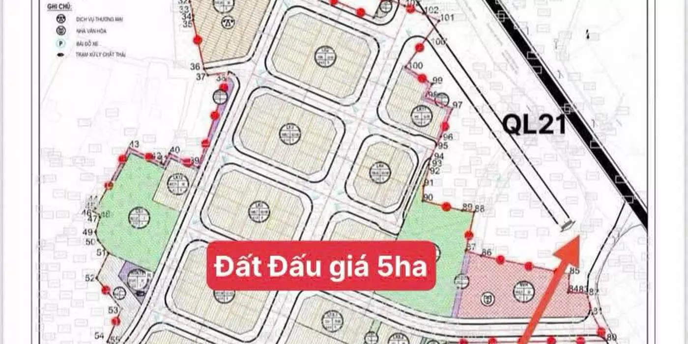 Nhanh chóng lô đất 100m2 gần Quốc Lộ 21, khu vực trung tâm Hòa Lạc. Phù hợp xây trọ, đầu tư sinh