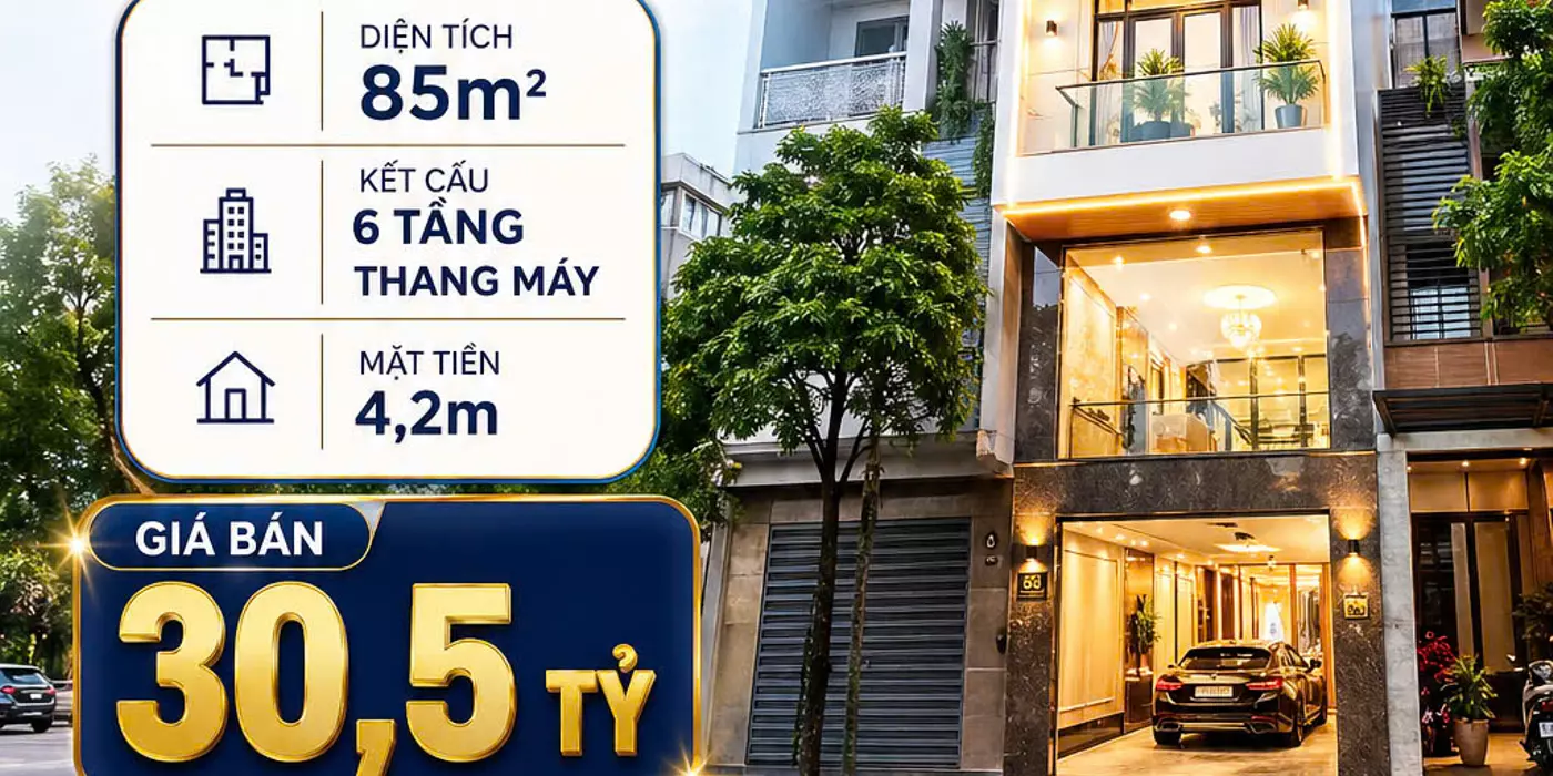 🔥 Bán nhà phố Nguyễn Thị Định, Trung Hòa Nhân Chính 85m2 xây 6 tầng thang máy giá 30 tỷ 🔥