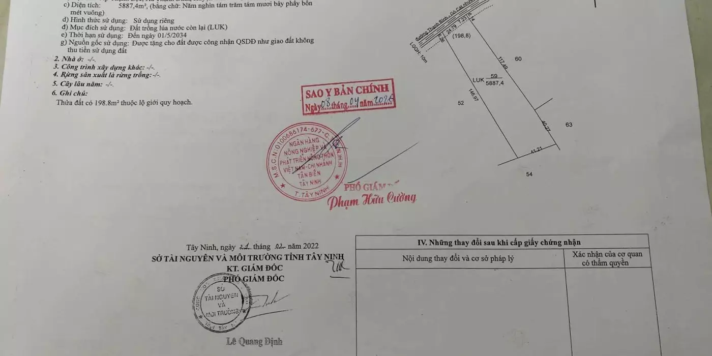 ht Cần bán nhanh 2,5 tỷ đất tại Thạnh Lộc Tân Biên tỉnh Tây Ninh