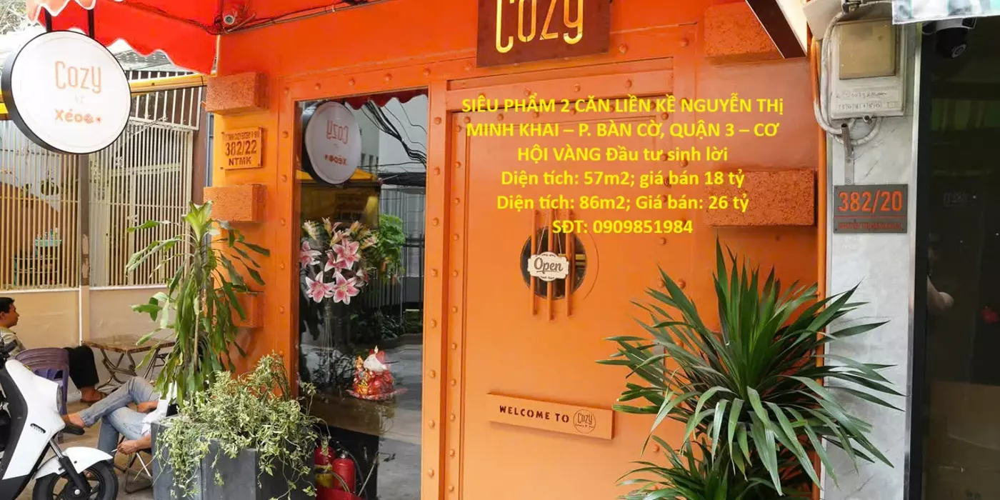 SIÊU PHẨM 2 CĂN LIỀN KỀ NGUYỄN THị MINH KHAI – P. BÀN CỜ, QUẬN 3 – CƠ HỘI VÀNG Đầu tư sinh lời