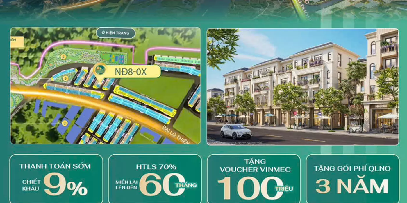 Nhỉnh 1 tỷ, bạn sở hữu ngay siêu phẩm liền kề 70m tại dự án đẳng cấp nhất thế giới.