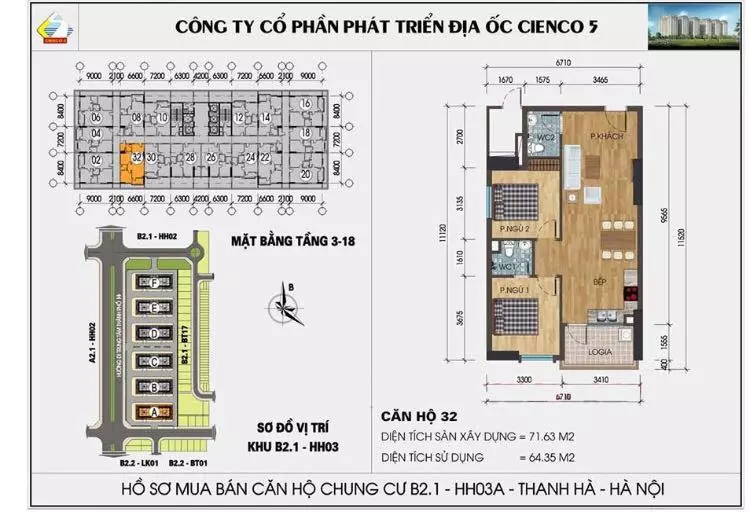 "SỞ HỮU CĂN HỘ 72M2 BAN CÔNG NAM CỰC MÁT - GIÁ CHỈ 3,4 TỶ TẠI KĐT THANH HÀ!"