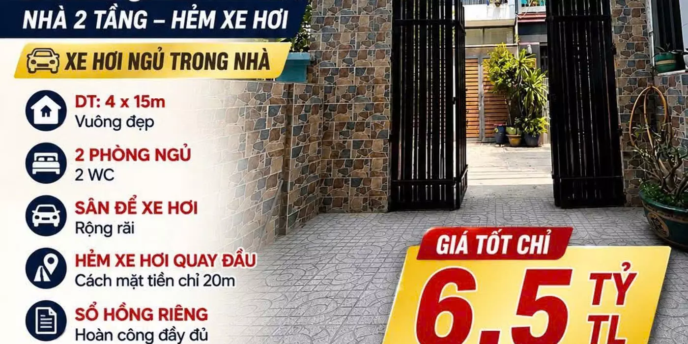 HIẾM BÁN NHÀ ĐƯỜNG SỐ 47 TÂN QUY 4X15 HẺM OTO CHỈ 6 TỶ 5