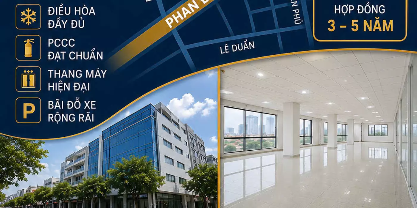 Cho Thuê Văn Phòng Đường Phan Đăng Lưu Hải Châu Đà Nẵng – 220m², Thang Máy, PCCC, Giá 21 Triệu