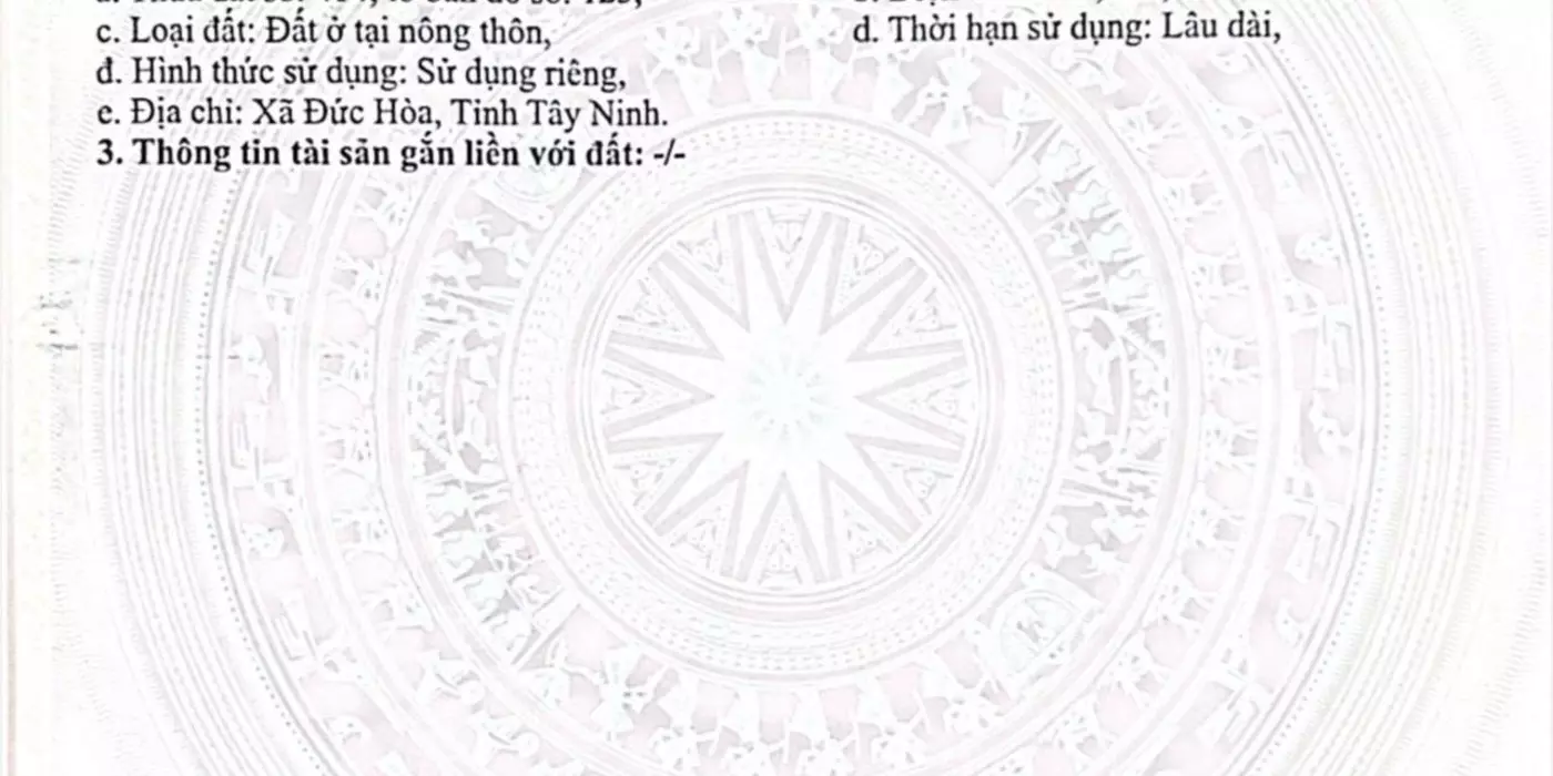 Hàng hot đất thị trấn đức hoà. sổ hồng riêng