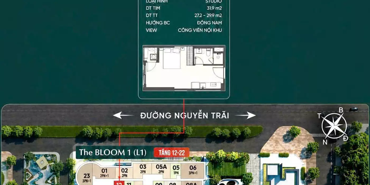 🔥 STUDIO CAO CẤP CHỈ TỪ 3,7 TỶ TẠI LUMIÈRE HANOI SEASONS GARDEN – TRUNG TÂM NGUYỄN TRÃI