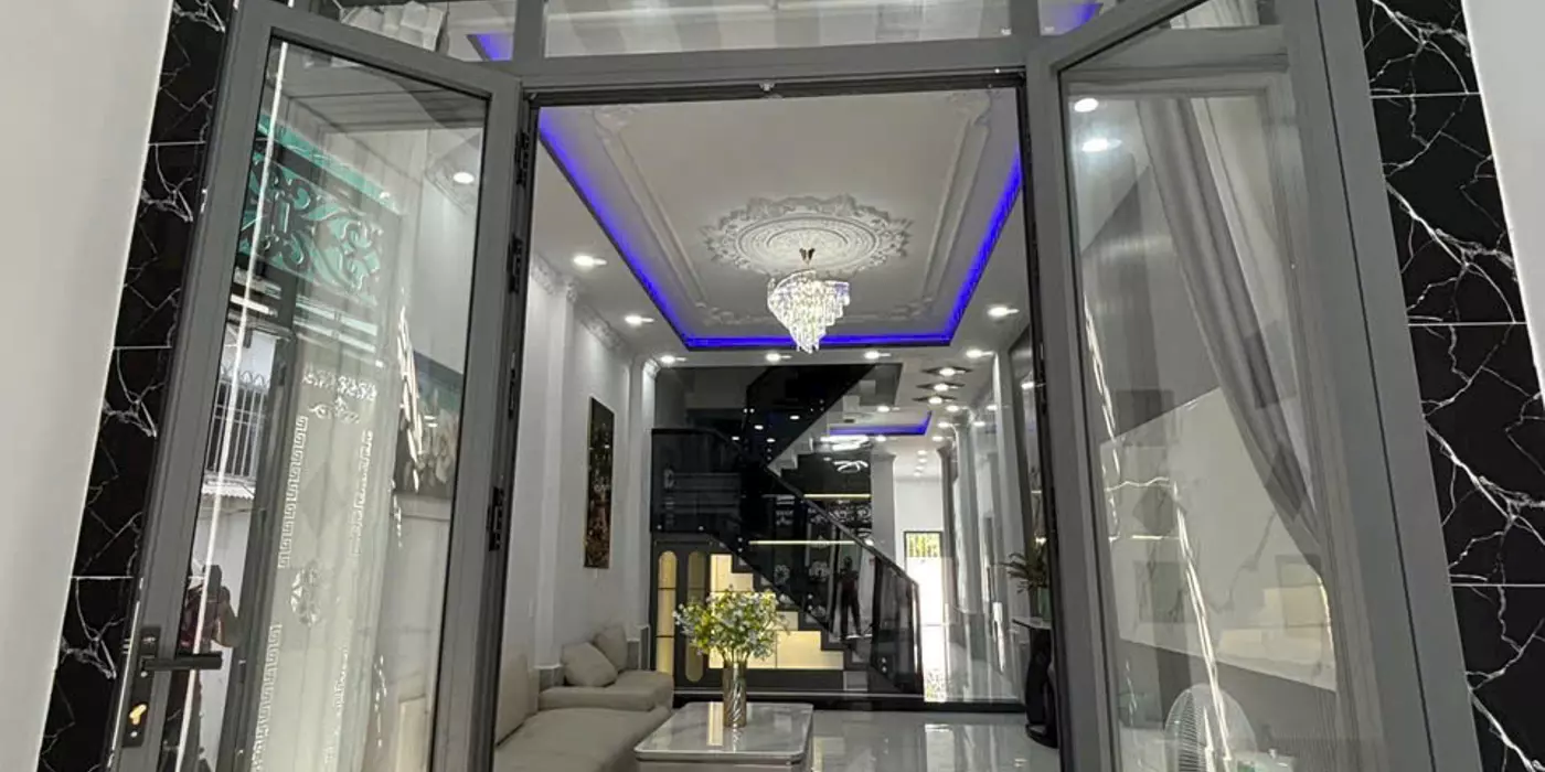 NHÀ MỚI 2 TẦNG  HẺM XE  HƠI  HUỲNH TẤN PHÁT Q7. 104M2-4PN-6.350TY