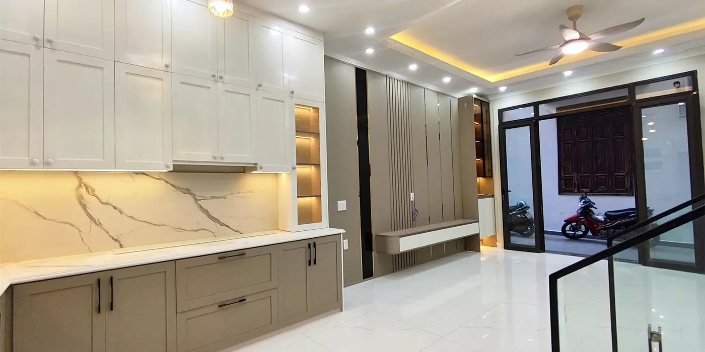 Nhà đẹp Miếu Hai Xã 4 tầng ô tô đỗ gần nhà