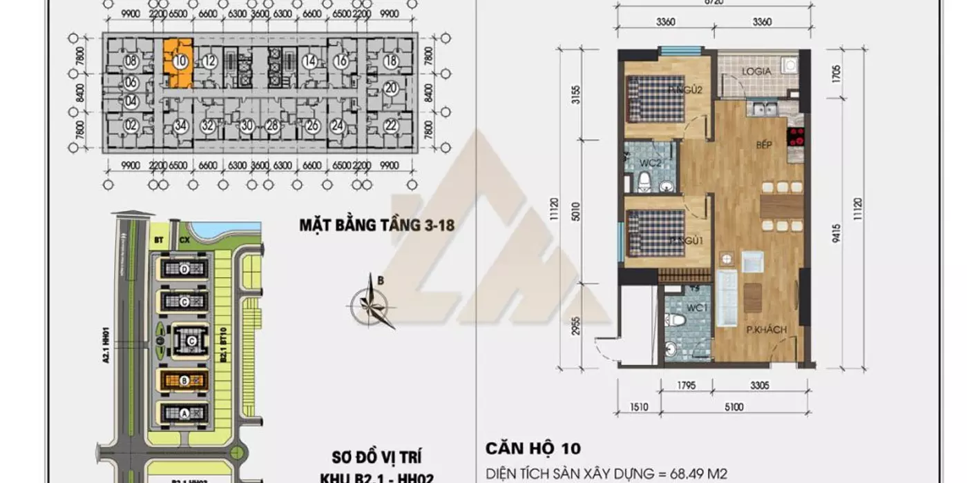 Chính chủ cần tiền muốn bán gấp căn hộ 2Pn tại Thanh Hà-Hà Đông