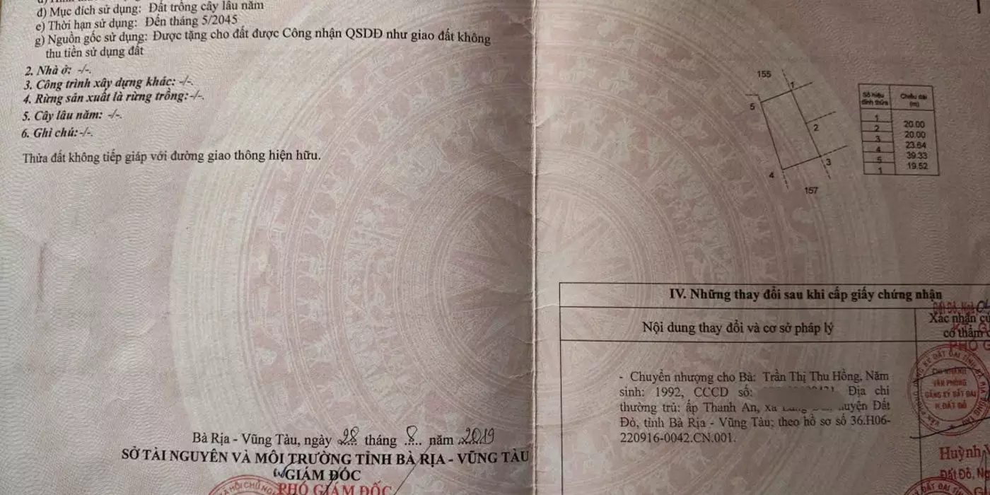 ĐẤT ĐẸP - ĐẦU TƯ SINH LỜI- Chính Chủ Bán 6 Lô Đất Tại Xã Láng Dài, Đất Đỏ, Bà Rịa Vũng Tàu