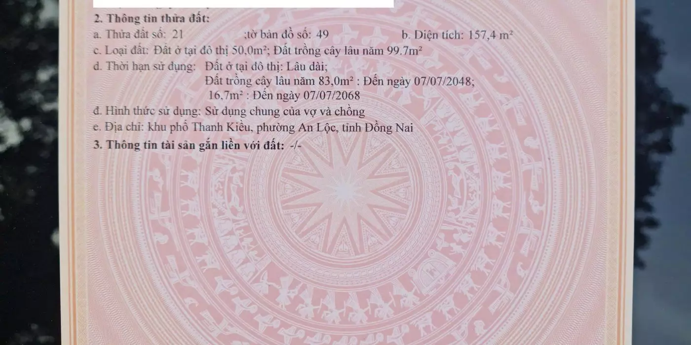 🏡 BÁN ĐẤT THỔ CƯ TRUNG TÂM AN LỘC – BÌNH LONG, BÌNH PHƯỚC