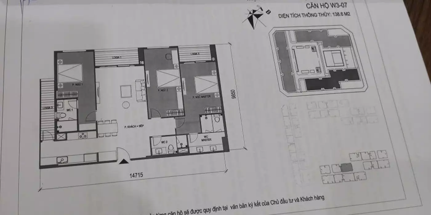 Chính chủ cần bán căn hộ 139 m2 ,giá 72 tr/m2 , chung cư The Wisteria- Hoài Đức
