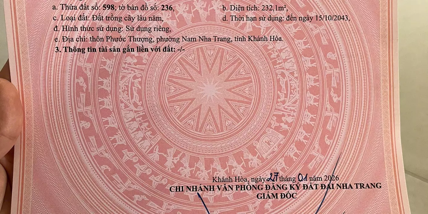 BÁN ĐẤT TẶNG NHÀ CẤP 4 – PHƯỚC THƯỢNG, PHƯỚC ĐỒNG, NAM NHA TRANG