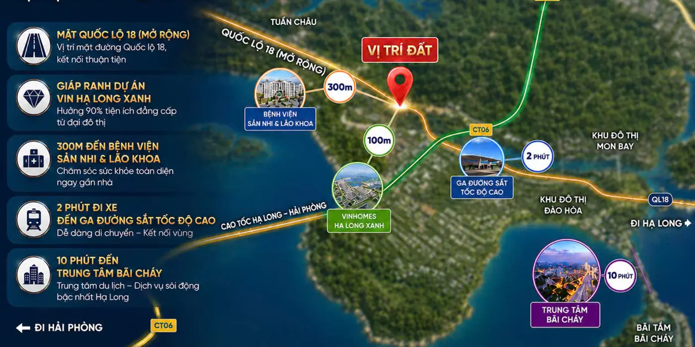 CÒN 2 SIÊU PHẨM SÁT VÁCH VIN HẠ LONG XANH - DI CHUYỂN 3 PHÚT ĐẾN GA TOD HN-QN