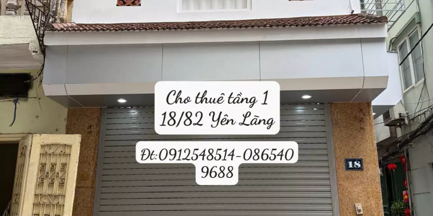 CHÍNH CHỦ CHO THUÊ MẶT BẰNG KINH DOANH TẦNG 1 – YÊN LÃNG