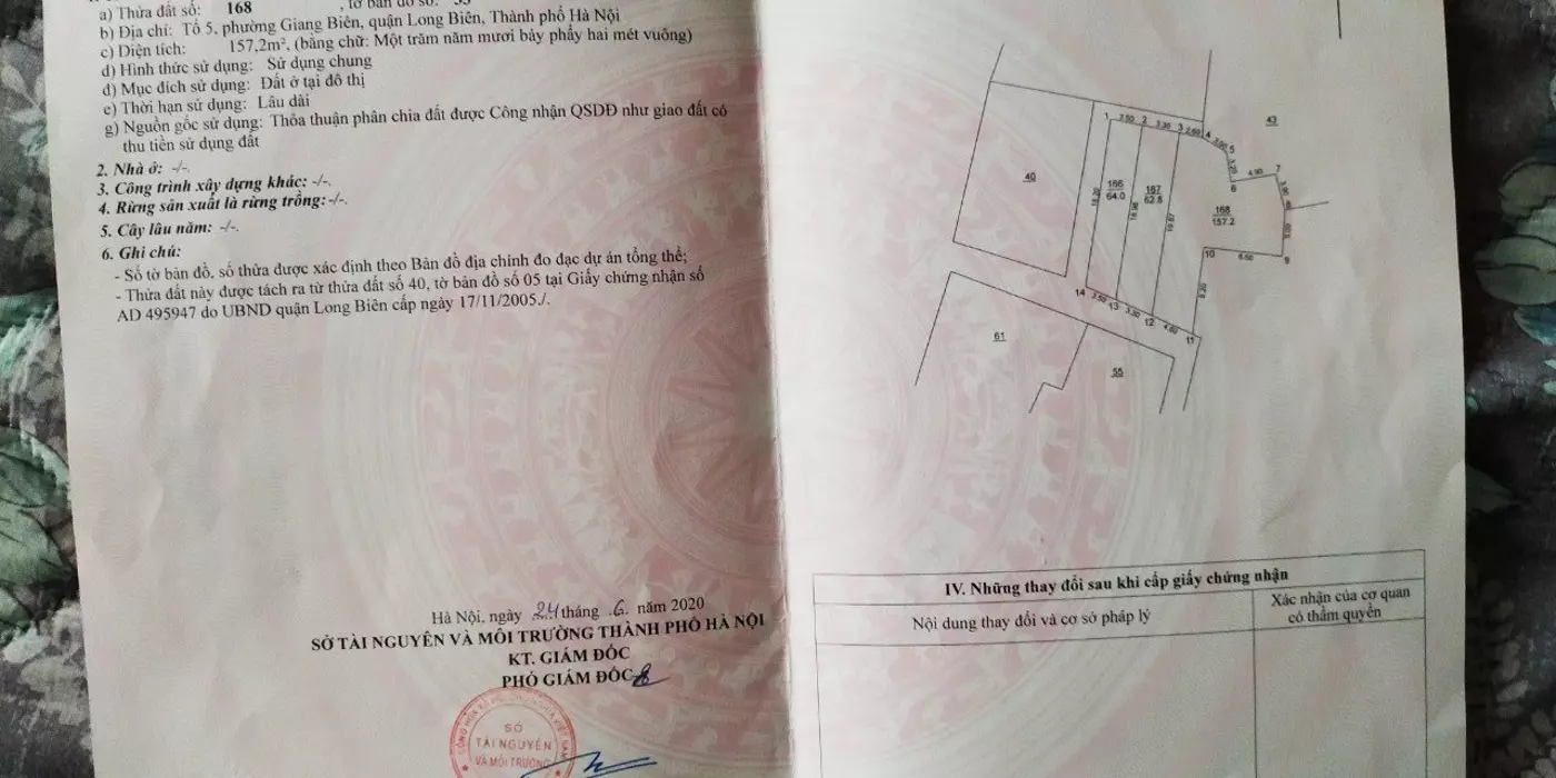 Chính chủ cần bán nhanh mảnh đất tại Long Biên, Hà Nội.
