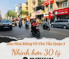Bán Nhà Riêng Võ Văn Tần, 183m², Quận 3, TP. Hồ Chí Minh - 4 Tầng, Nhỉnh Hơn 30 Tỷ