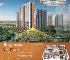Bán căn hộ chung cư cao cấp MASTERI WATERFRONT 3 phòng ngủ tại Vinhomes Ocean Park