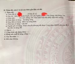 Bán đât lô góc 102m mặt tiền 6m đường oto tránh