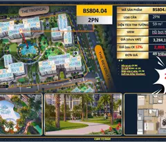 BÁN CĂN HỘ 2 PN TROPICAL, 59M2 TẠI VINHOMES GRAND PARK QUẬN 9 GIÁ CHỈ 2.899 TỶ, TẠNG 2 SUẤT HỌC