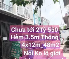 Hẻm xe hơi Thông 48M2 Ngay Chợ Đông Quang Hiệp Thành Quận12