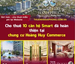 [Cho thuê Hoàng Huy Commerce] CHO THUÊ CĂN 1,5 Phòng ngủ  FULL ĐỒ SIÊU XINH GIÁ 10tr /THÁNG