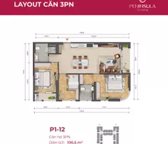 CĂN HỘ 3PN MẶT SÔNG HÀN - PENINSULA ĐÀ NẴNG - ĐẲNG CẤP 5SAO