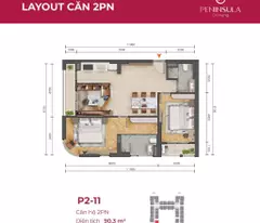 Bán Căn Hộ Cao Cấp Peninsula Đà Nẵng – 2 Phòng Ngủ, Tiện Nghi Đẳng Cấp 5 sao bên bờ sông HÀN