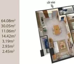 Cho thuê căn hộ 35 hồ học lãm, p. an lạc, bình tân; Căn Góc 64m2 2pn 5triệu. nhà trống