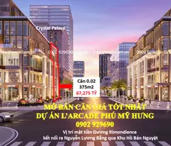 1 căn L’arcade giá tốt nhất giỏ hàng - Vị trí ngay khu CBD Phú Mỹ Hưng. Liên hệ 0902 929690