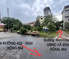 bán 100m đất phân lô - Kim Chung - Hoài Đức - mt 5m - ô tô tránh - giá 7,5 tỷ có tl