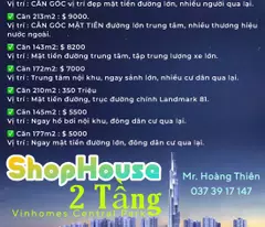 Thuê Shophouse 2 tầng Vinhomes Central Park, Tháng 10.2024 hơn 150m: 112 triệu.LH: 0373917147