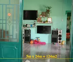 Bán Nhà Củ Chi. Xã An Nhơn Tây.TPHCM. 124m2. 5m x 24m. (Thổ Cư 54m2)