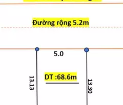 Bán đât vĩnh tuy liên nghĩa  thông số đẹp không tỳ vết diện tích 68.6m nở hậu giá đầu tư