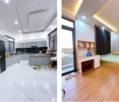 Nhà ngang khủng 9x10.5, diện tích sàn 199m2, mặt tiền đường 6m, Huỳnh Tấn Phát, Nhà Bè, sổ riêng,