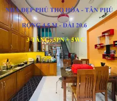 NHÀ ĐẸP - 3 TẦNG - 5PN - 84M2 - PHÚ THỌ HÒA - TÂN PHÚ - NHỈNH 8 TỶ