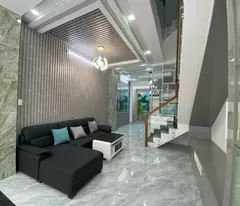 53.5m2 nhà 4 tầng 4x13.5m đường nhựa 7m xe hơi thông, 83 Đào Tông Nguyên Thị Trấn Nhà Bè, 5.85 tỷ