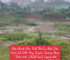 Đất Chính Chủ, Full Thổ Cư Tại Mặt Tiền Quốc Lộ 14H, Duy Xuyên, Quảng Nam, Giá Chỉ 4.8 tỷ