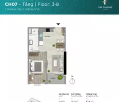Bán căn hộ 1 phòng ngủ tại Filmore Đà Nẵng căn CH03.07