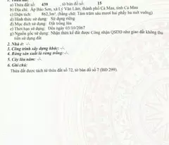 Cần Bán Đất Tại Khu Đô Thị Hoàng Tâm, Cà Mau.